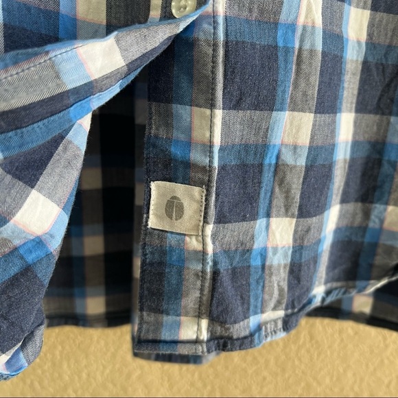 GRAYSON Womens Sz 3 M The Hero Button Down Blue Plaid Nautical Casual Relaxed - Picture 5 of 7